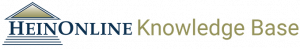 HeinOnline Knowledge Base Logo