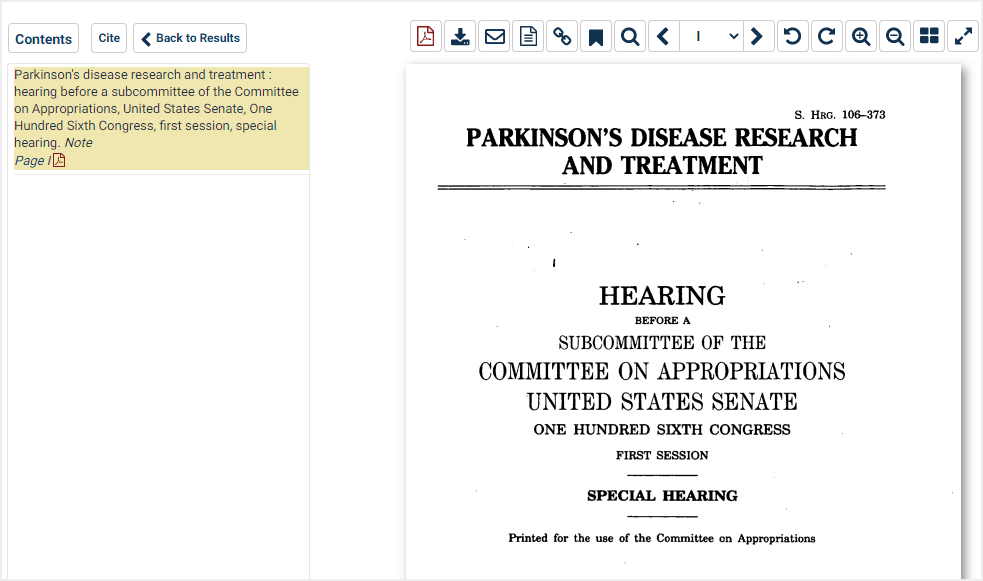 Congressional Hearing document