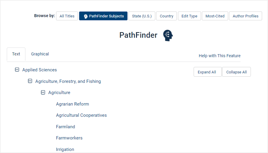 image of PathFinder tool in HeinOnline