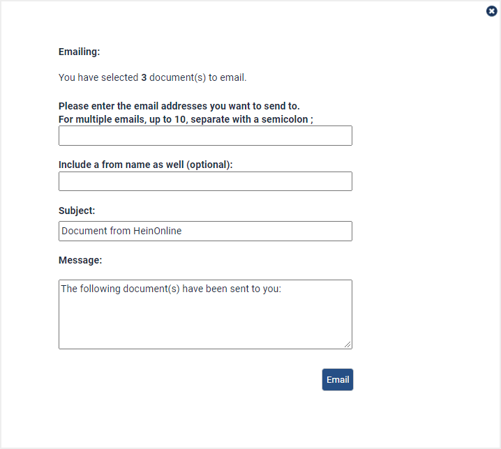 image of a form to send search results