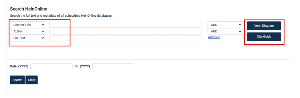 Advanced Search options