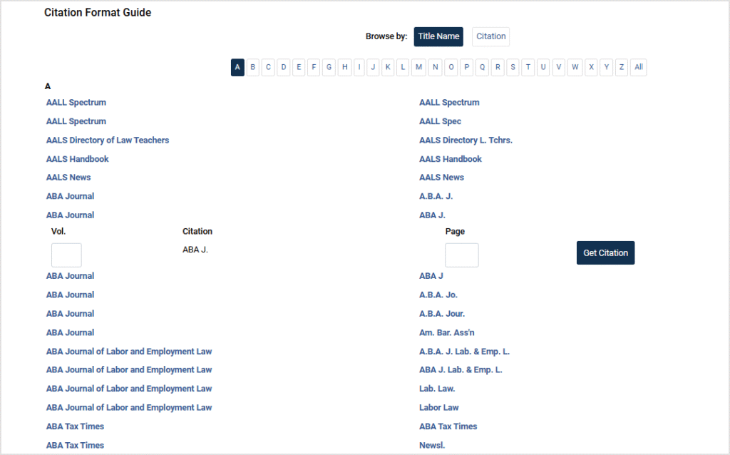 Citation Format Guide in HeinOnline