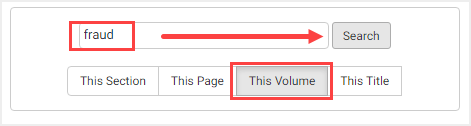 screenshot of "search within this volume" function in HeinOnline