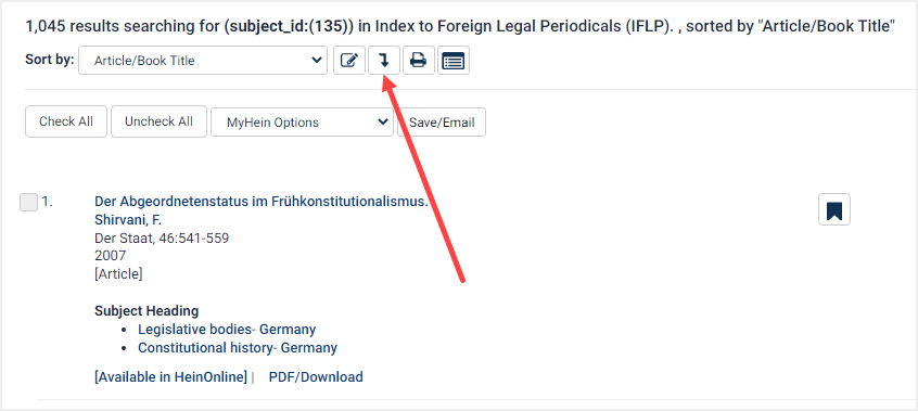 screenshot featuring Search Within Results button in IFLP