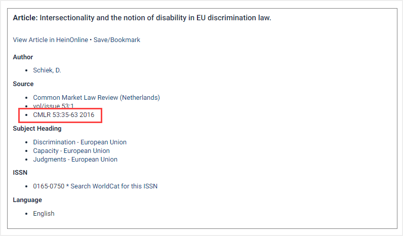 Article index information in IFLP