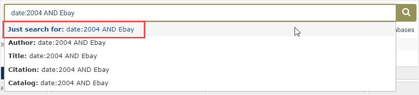 One-box search within the U.S. Supreme Court Library for volume date