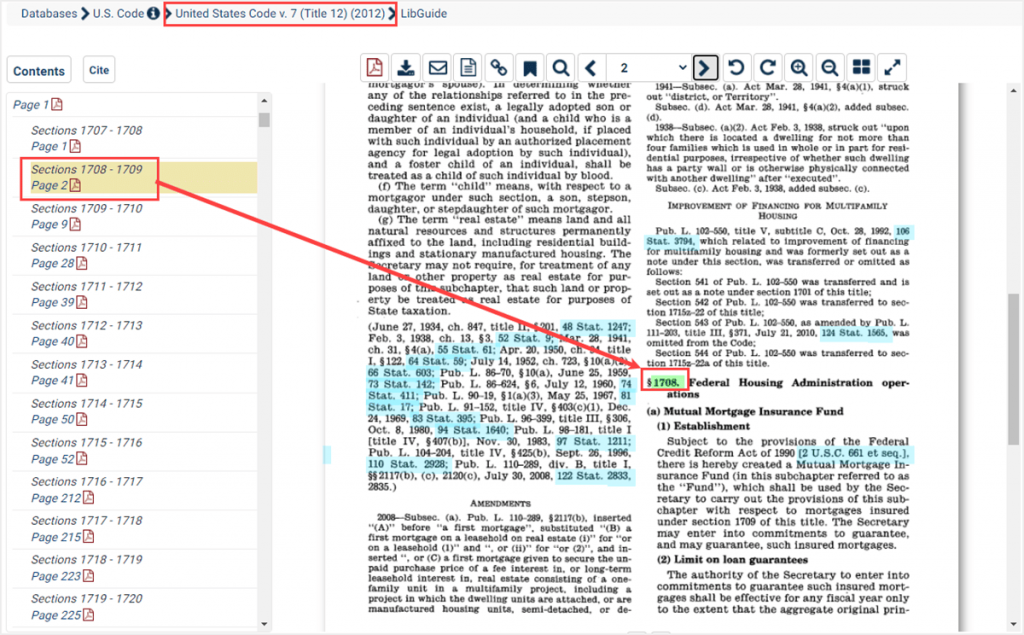 United States Code document showing section searched for