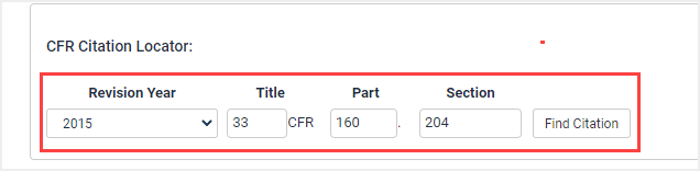 image of CFR Citation Locator