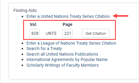 image of United Nations Treaty citation locator