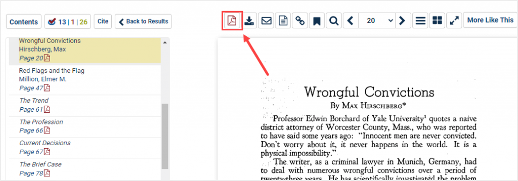 image of PDF icon in page viewer