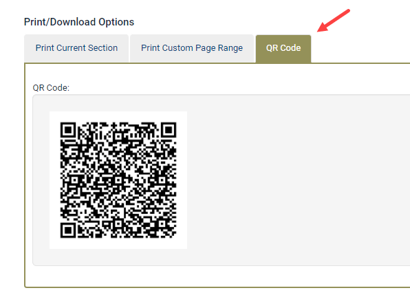 image of QR code option