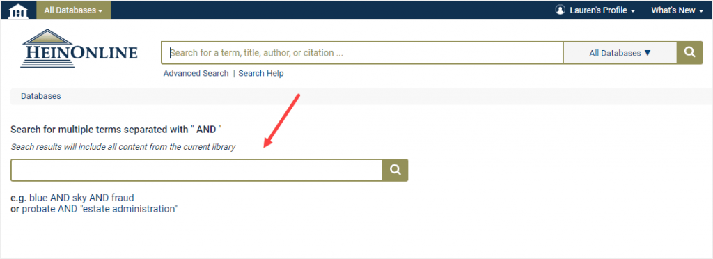 image of Venn Diagram search in HeinOnline