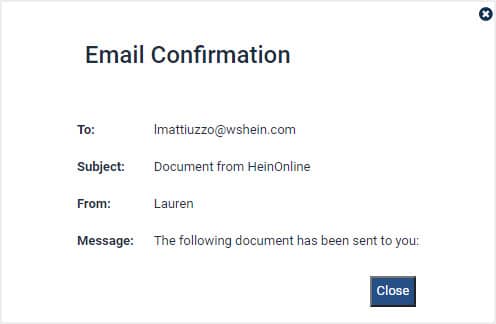 image of email confirmation page