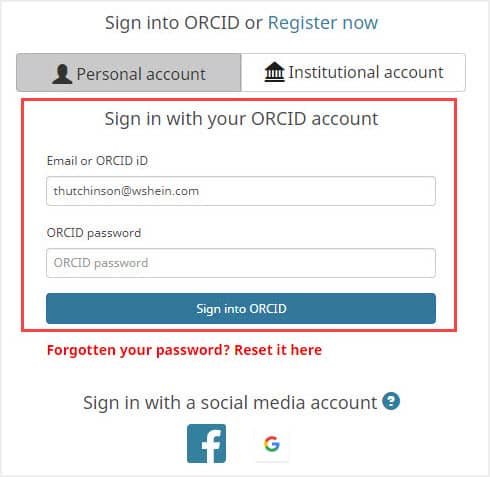 Linking a Pre-Existing ORCID Account to HeinOnline - HeinOnline