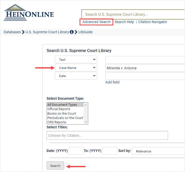 U.S. Supreme Court Library Quick Reference Guide HeinOnline