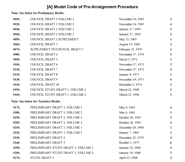 image of a page in the guide to the American law institute publications