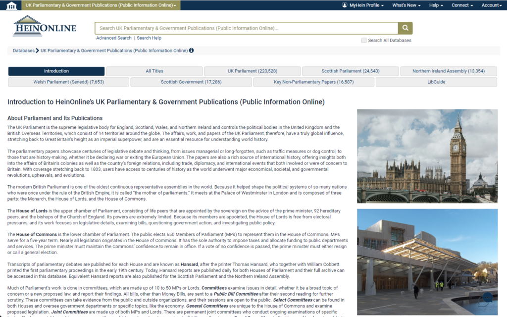 Public Information Online inside HeinOnline